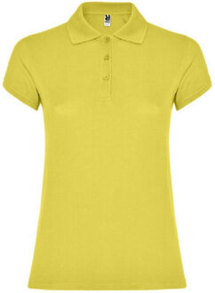 Dames ster poloshirt - maat XL Geel