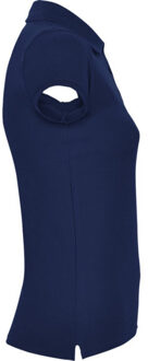 Dames ster poloshirt - maat XXXL Blauw