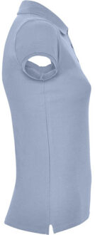 Dames ster poloshirt - maat XXXL Blauw