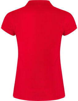 Dames ster poloshirt Rood