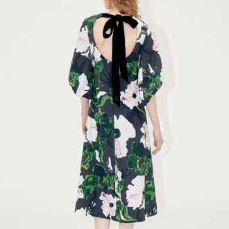 Dames Stine Goya 3/4 mouwen Midi Dress in Floral - maat Bloemenprint