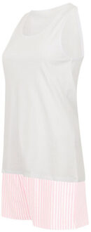 Dames stoffen zak korte pyjamaset Wit - L