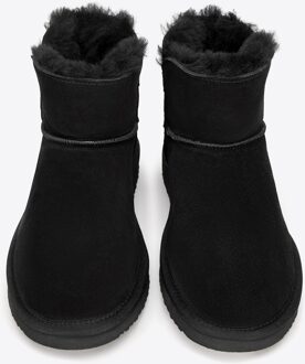 Dames suède enkellaarsjes met gesp zwart suède leer - EU 38