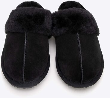 Dames Suède Leren Pantoffels Zwart Suède Leer - EU 35