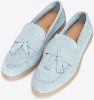 Dames Suède Loafers met Kwastje Blauw