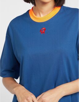 Dames-T-shirt Rode Loper Elektra Oversized in Navy