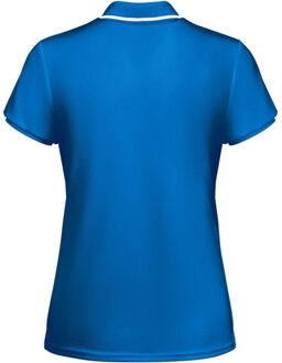 Dames tamil sportpoloshirt met korte mouwen Blauw - XXL