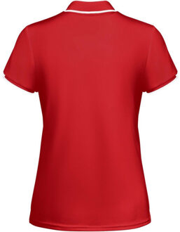 Dames tamil sportpoloshirt met korte mouwen Rood - L