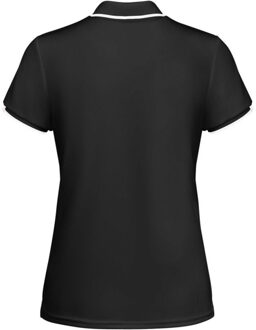 Dames tamil sportpoloshirt met korte mouwen Zwart - XXL