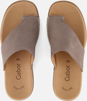 Dames Teenslipper - taupe - Maat 39