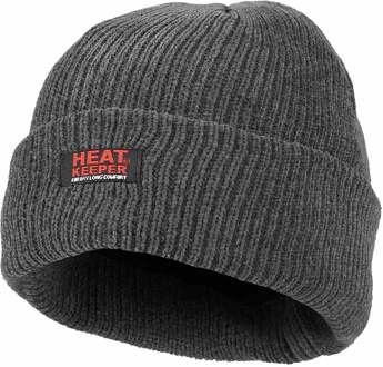 Dames Thermo Muts Chenille Dark Grey - One size