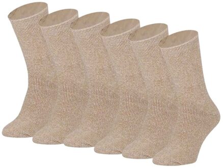 Dames Thermo Sokken 4-pack Beige Mouliner - 36/41
