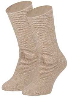 Dames Thermo Sokken Beige Mouliner - 36/41