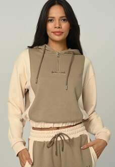 Dames trainingspak “Beautiful”, geborduurd, modern Bruin - XS