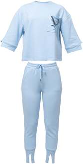 Dames Trainingspak Chain met oversized top - maat Blauw