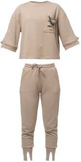 Dames Trainingspak Chain met oversized top Steen - XS