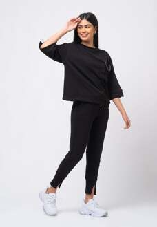 Dames Trainingspak Chain met oversized top Zwart