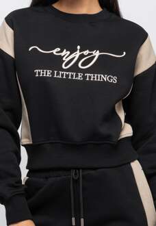 Dames trainingspak Enjoy, geborduurd, stijlvol Zwart - M