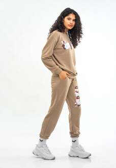 Dames Trainingspak met ballonprint - maat Steen