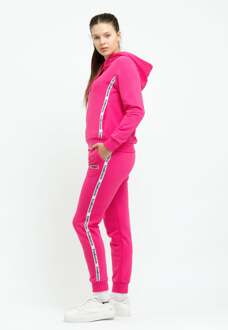 Dames Trainingspak met logostrepen, casual Fuchsia