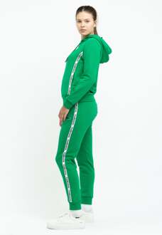 Dames Trainingspak met logostrepen, casual Limoengroen - XS