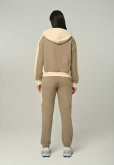 Dames trainingspak Stress Loss met ritssluiting, casual Bruin - XS