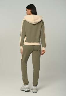 Dames trainingspak Stress Loss met ritssluiting, casual Kaki - XS