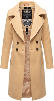 Dames Trenchcoat Wooly – Premium Wintermantel met Elegante Pasvorm Beige - 2XL