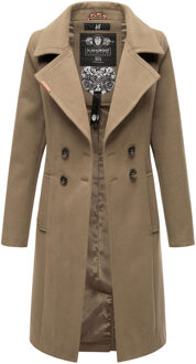 Dames Trenchcoat Wooly – Premium Wintermantel met Elegante Pasvorm Bruin