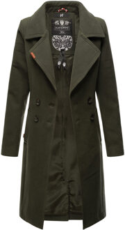 Dames Trenchcoat Wooly – Premium Wintermantel met Elegante Pasvorm Groen