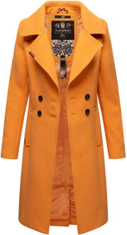 Dames Trenchcoat Wooly – Premium Wintermantel met Elegante Pasvorm Oranje - S