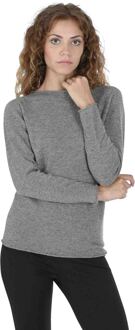 Dames Trui Met Boothals Coe 0025 Grijs - maat