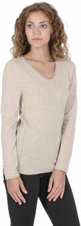 Dames Trui Met V-Hals Coe 0022 Beige