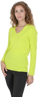 Dames Trui Met V-Hals Coe 0022 Geel - maat EU 42 / UK 14