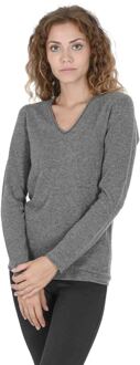 Dames Trui Met V-Hals Coe 0022 Grijs - maat EU 48 / UK 20