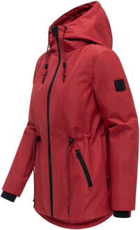 dames tussenjas Blumentanz met capuchon Rood - XL