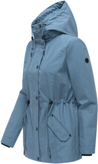 dames tussenjas Bonbonparty met capuchon Blauw - XS