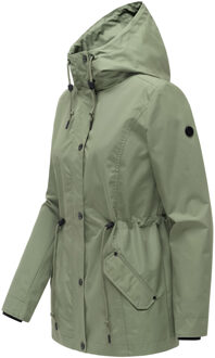 dames tussenjas Bonbonparty met capuchon Groen - 2XL