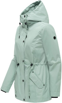 dames tussenjas Bonbonparty met capuchon Groen - 2XL