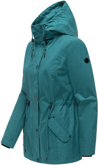 dames tussenjas Bonbonparty met capuchon Groen - XS