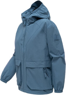 dames tussenjas Donnerwetter met capuchon Blauw - L