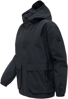 dames tussenjas Donnerwetter met capuchon Zwart