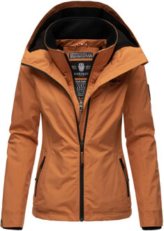 dames tussenjas Erdbeere met dubbele kraag & fleecevoering Bruin - XS