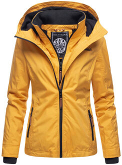 dames tussenjas Erdbeere met dubbele kraag & fleecevoering Geel - XS