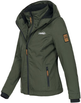 dames tussenjas Erdbeere met dubbele kraag & fleecevoering Groen - 2XL