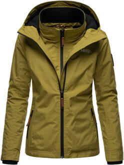 dames tussenjas Erdbeere met dubbele kraag & fleecevoering Groen - XS