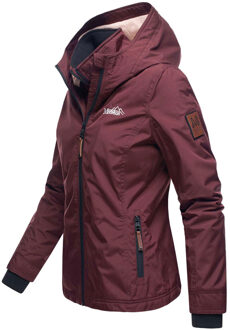 dames tussenjas Erdbeere met dubbele kraag & fleecevoering Rood - 2XL