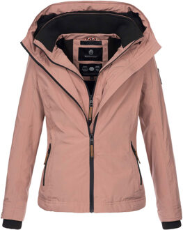 dames tussenjas Erdbeere met dubbele kraag & fleecevoering Rood - 2XL