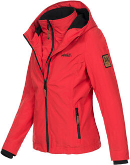 dames tussenjas Erdbeere met dubbele kraag & fleecevoering Rood