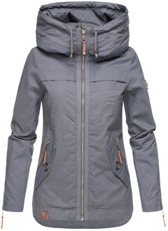 Dames Tussenjas Wekoo – Lichte Katoenen Jas met Capuchon Grijs - XS